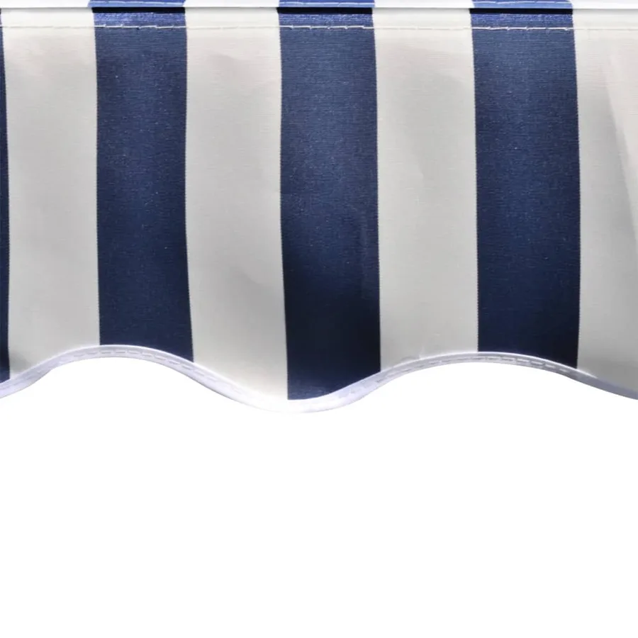 Tissu de remplacement pour auvent bleu et blanc 4,5x3 m polyester - 4