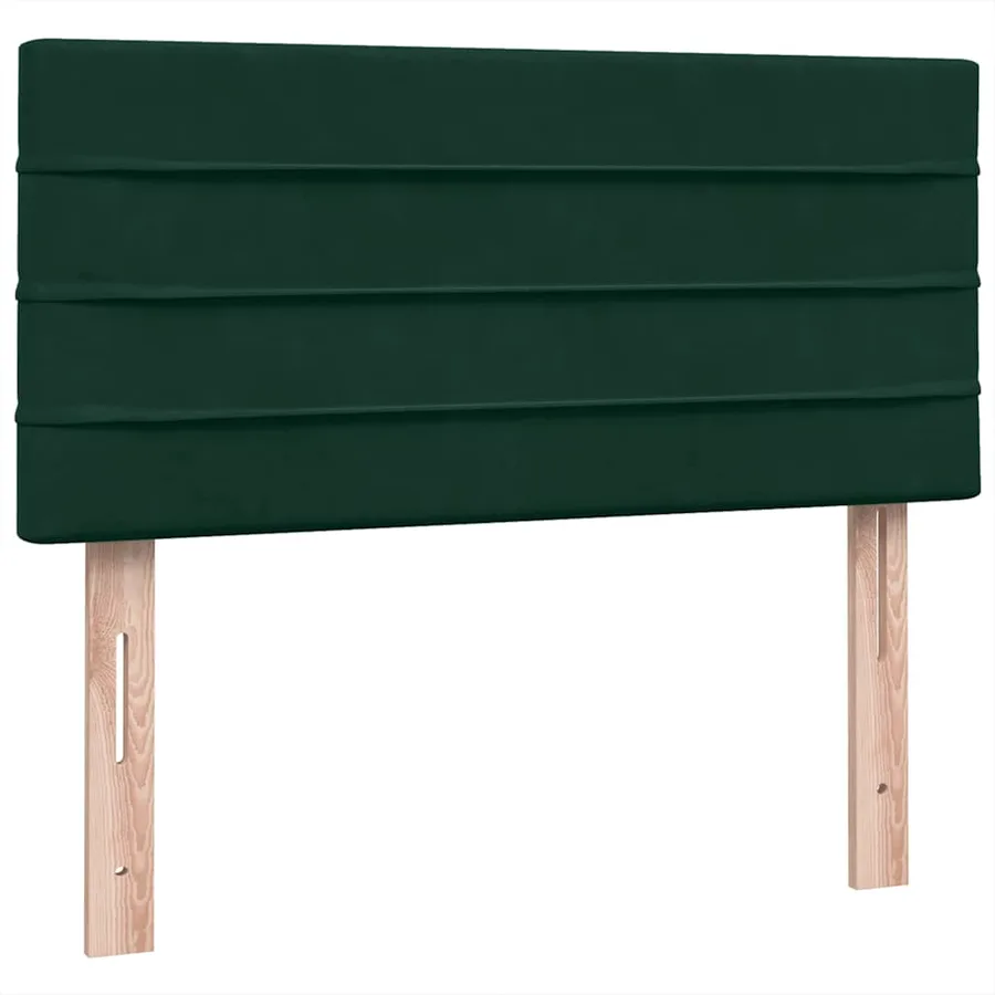 Sommier à lattes de lit et matelas vert foncé 100x220cm velours - 7
