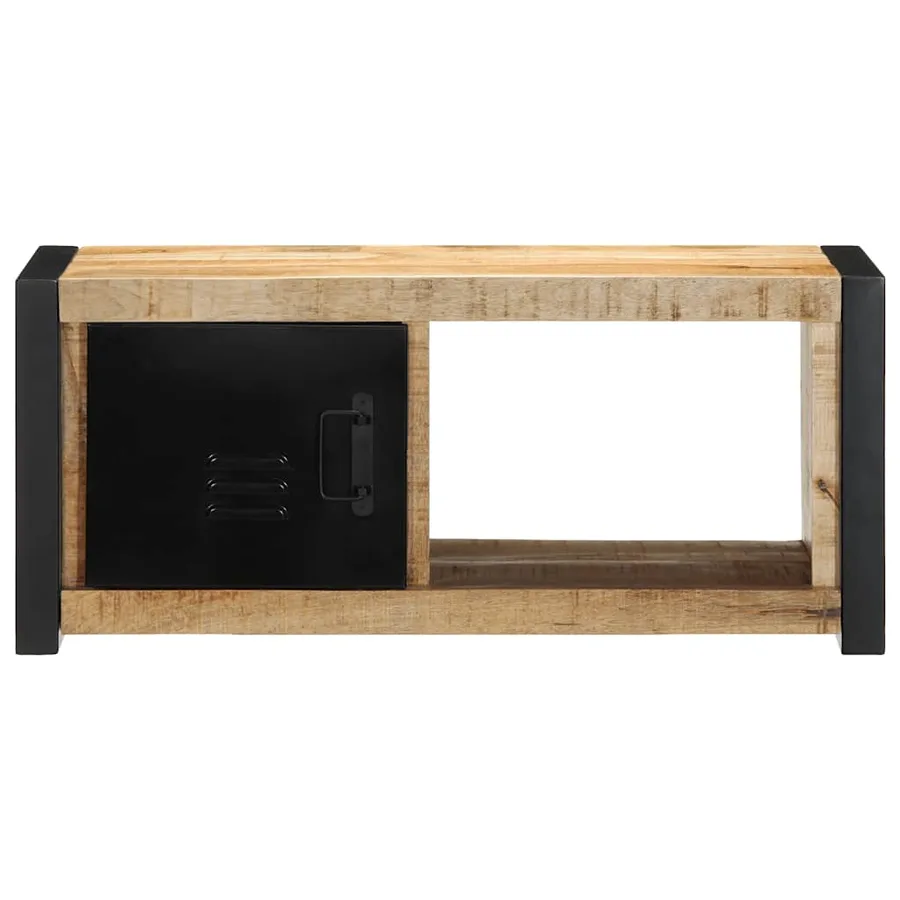 Meuble TV 80x30x35 cm bois massif de manguier brut - 3