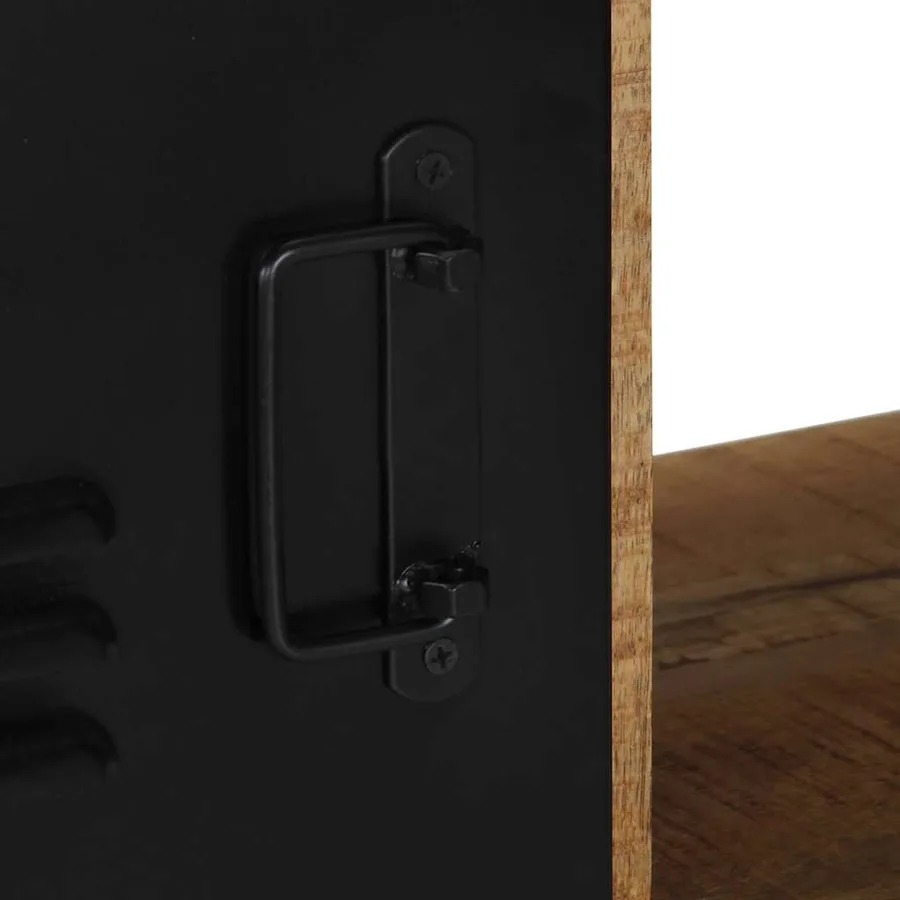 Meuble TV 80x30x35 cm bois massif de manguier brut - 7