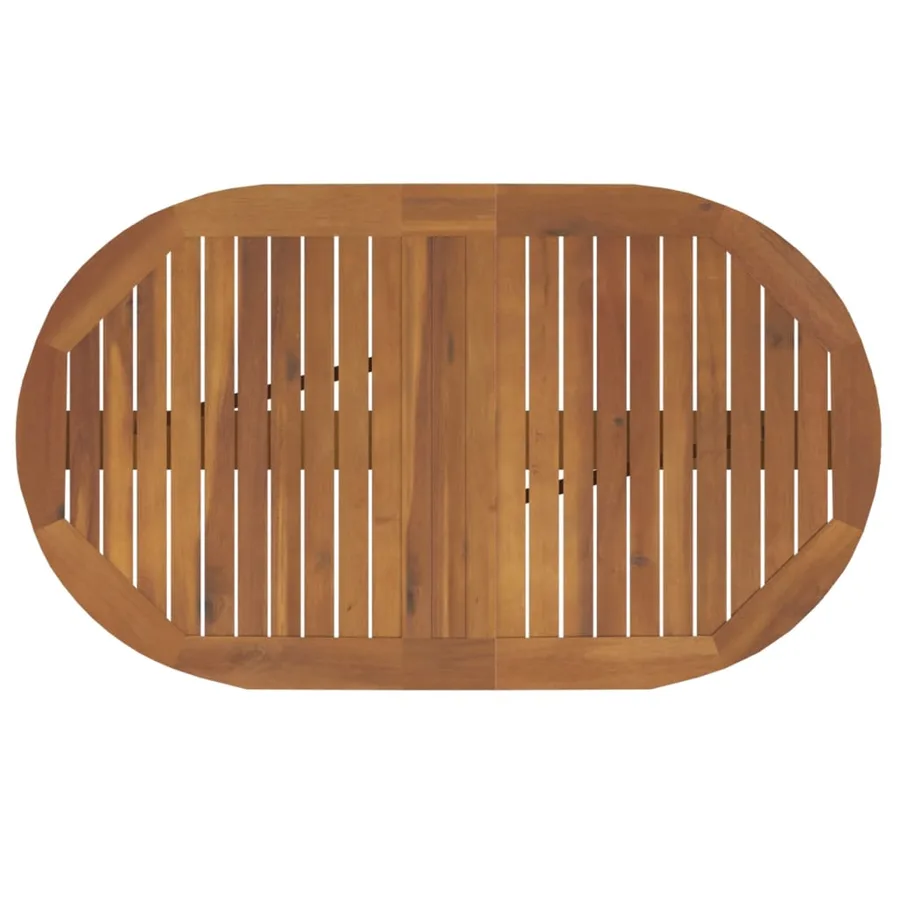 Ensemble à manger d'extérieur pliable 5pcs Bois d'acacia solide - 10