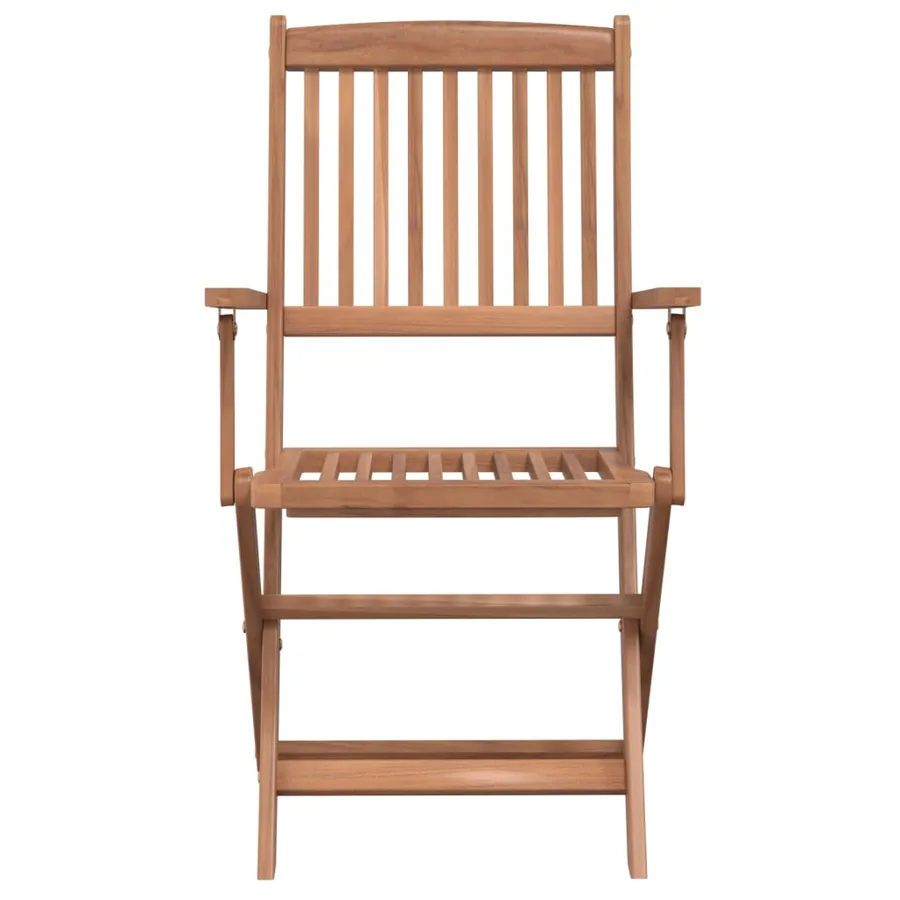 Ensemble à manger d'extérieur pliable 5pcs Bois d'acacia solide - 5