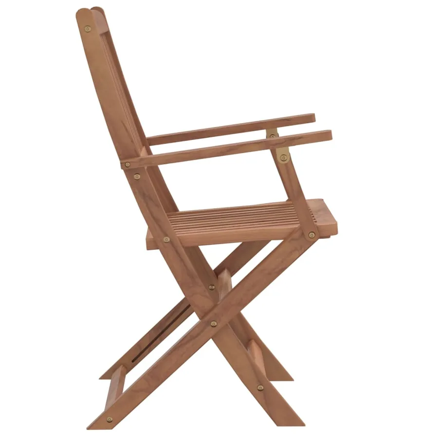 Ensemble à manger d'extérieur pliable 5pcs Bois d'acacia solide - 6