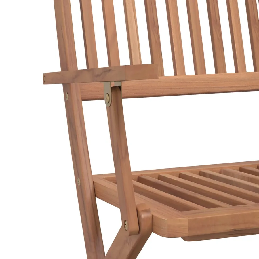 Ensemble à manger d'extérieur pliable 5pcs Bois d'acacia solide - 7