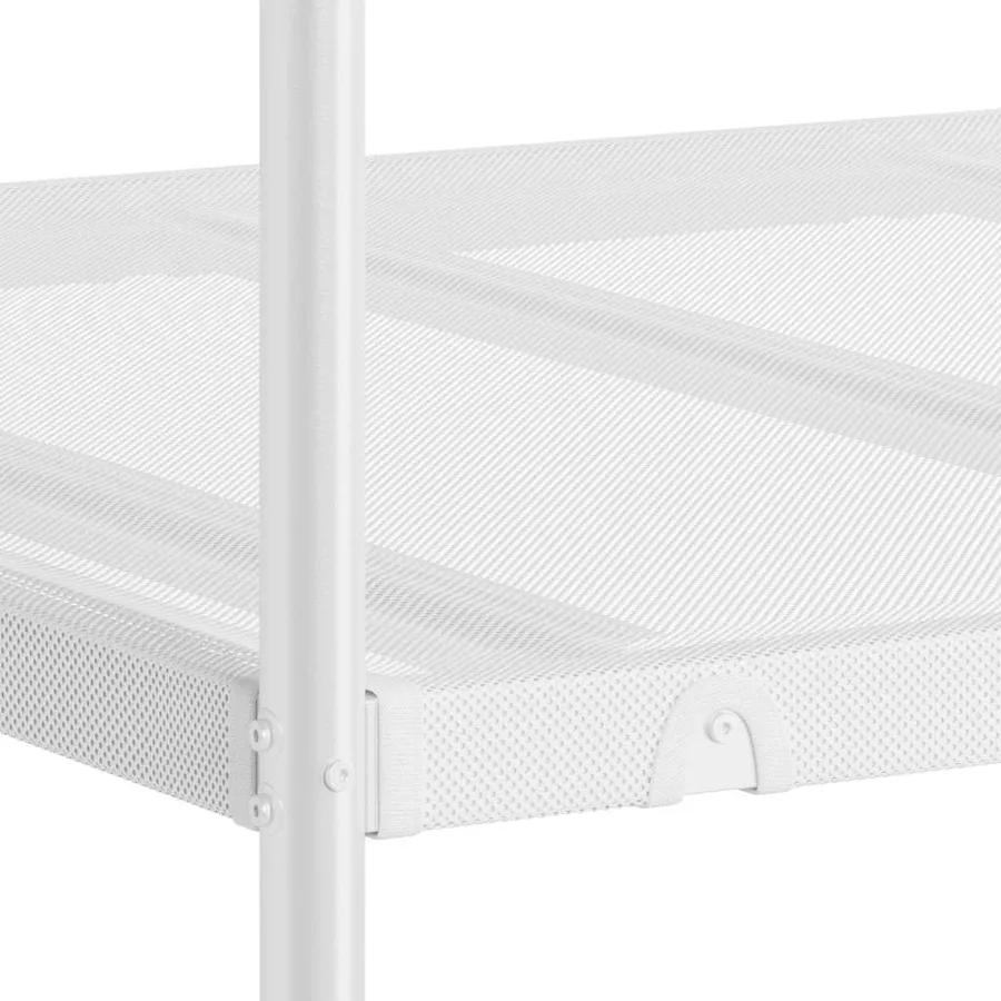 Lit superposé sans matelas blanc 90x190 cm acier - 10