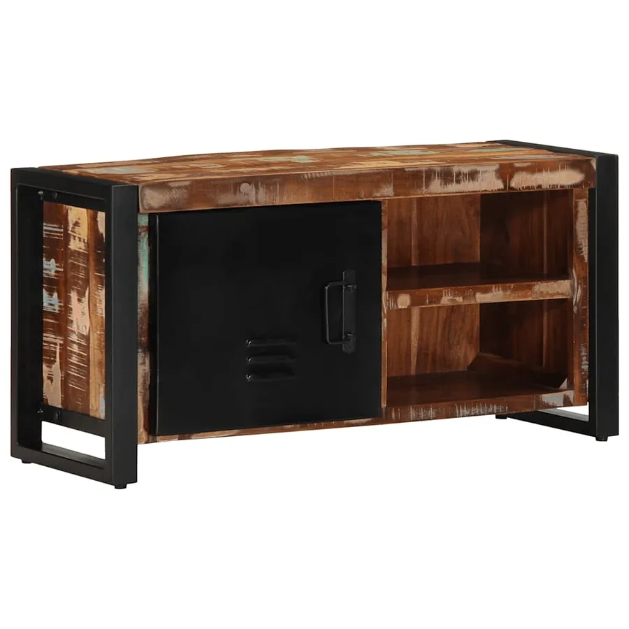 Meuble TV 80x30x40 cm bois de récupération massif - 13