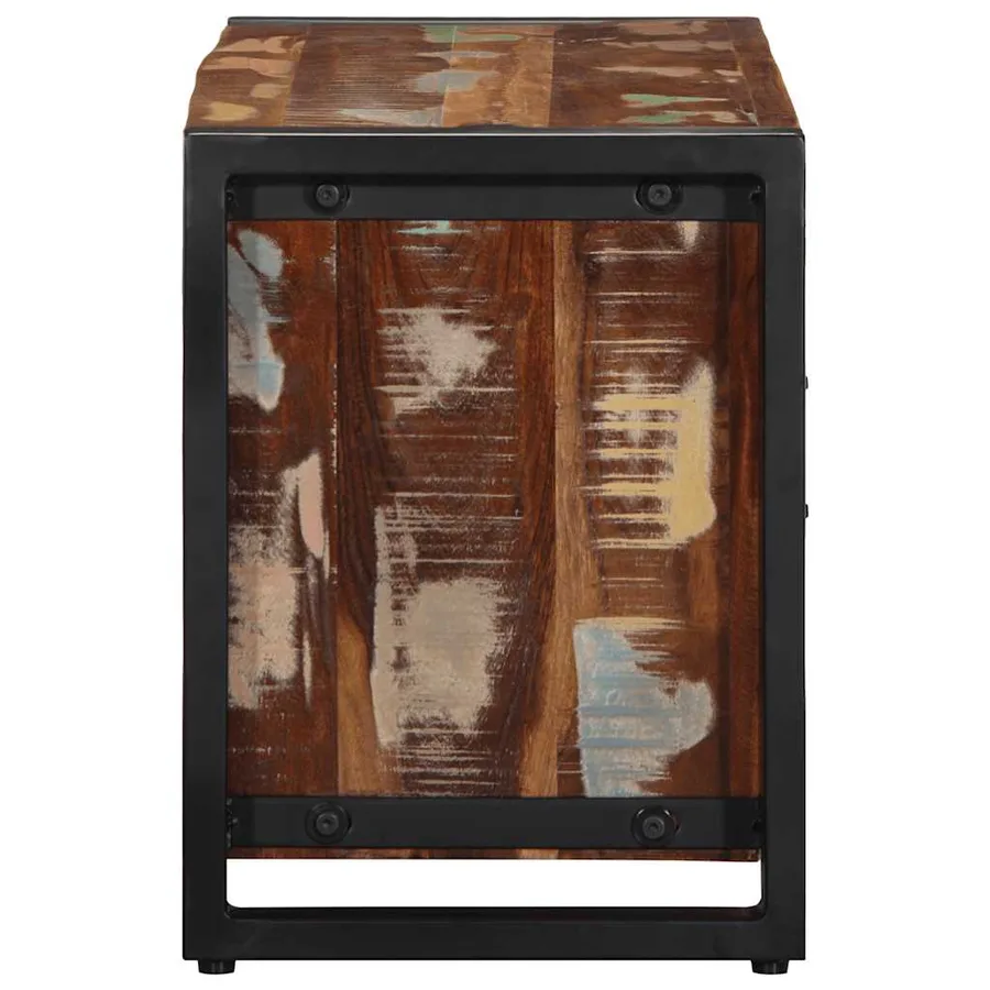 Meuble TV 80x30x40 cm bois de récupération massif - 4