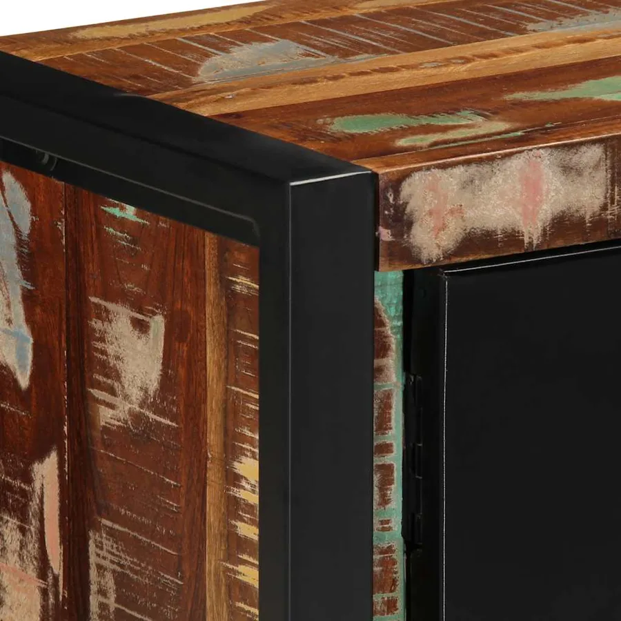 Meuble TV 80x30x40 cm bois de récupération massif - 6