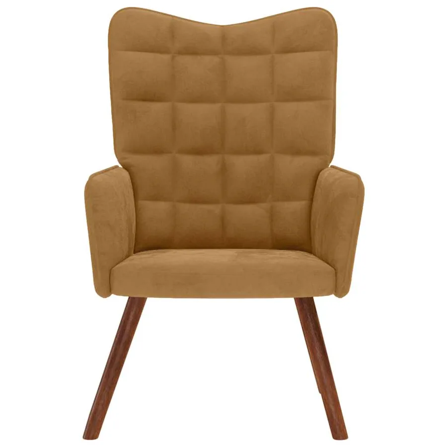 Chaise de relaxation Marron Velours - 3