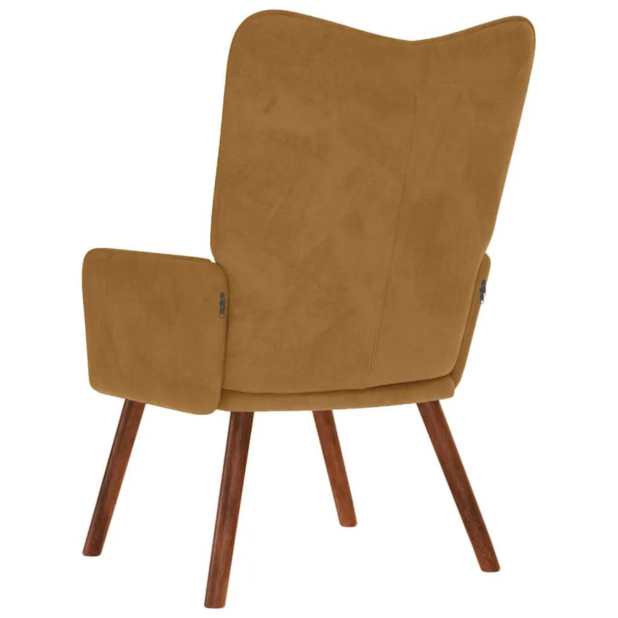 Chaise de relaxation Marron Velours - 5