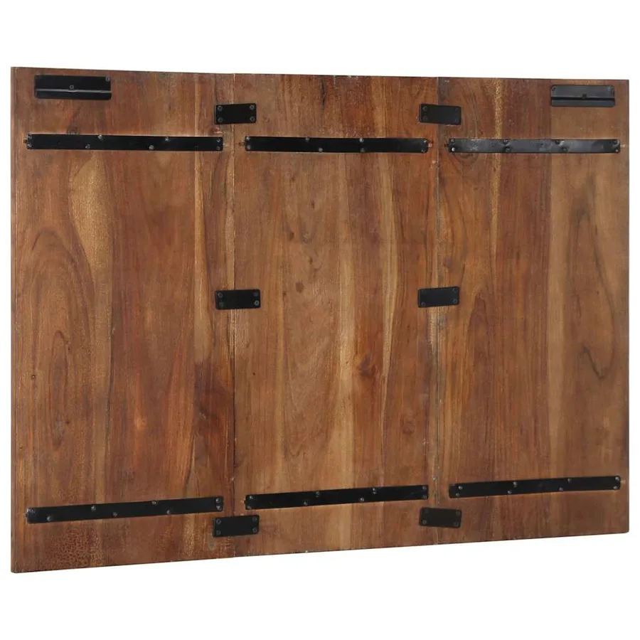 Tête de lit multicolore 120 cm bois massif récupération - 5