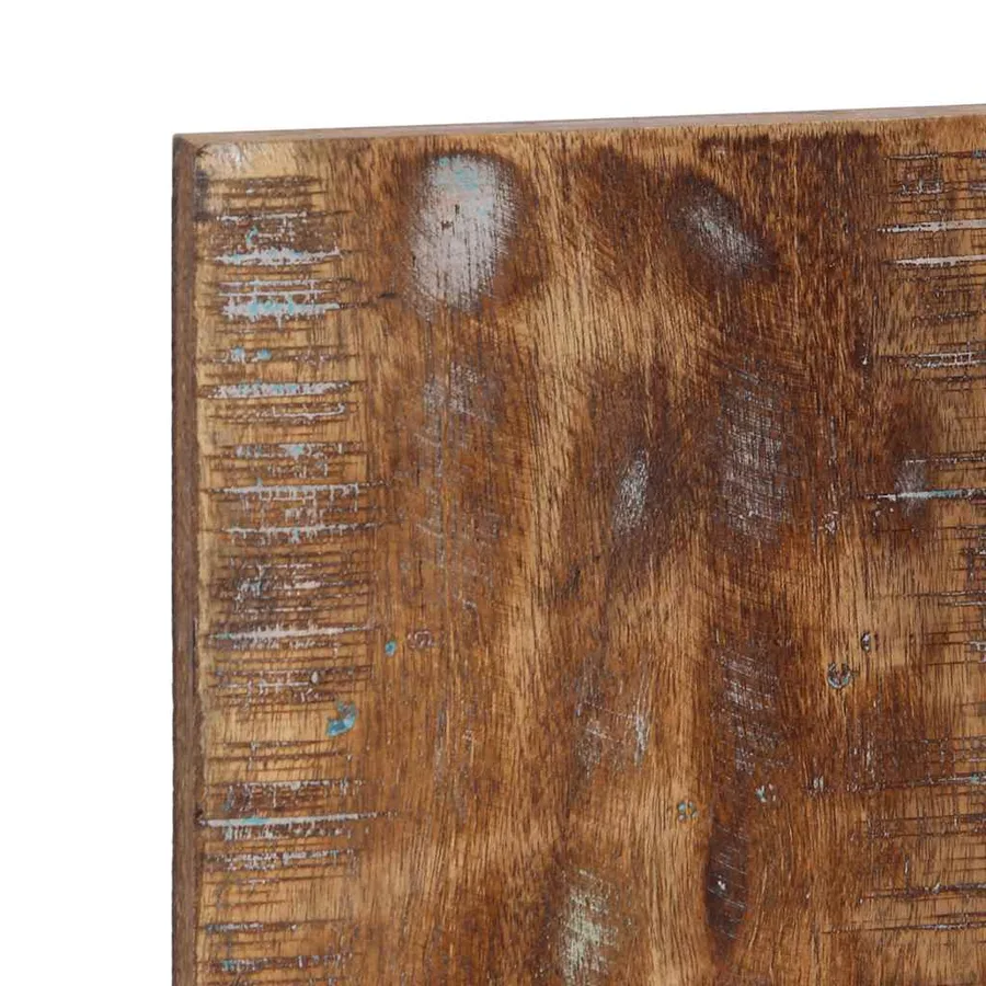 Tête de lit multicolore 120 cm bois massif récupération - 6