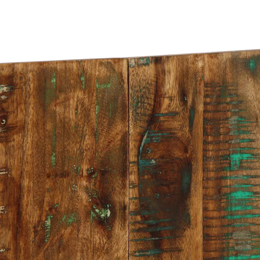 Tête de lit multicolore 120 cm bois massif récupération - 7