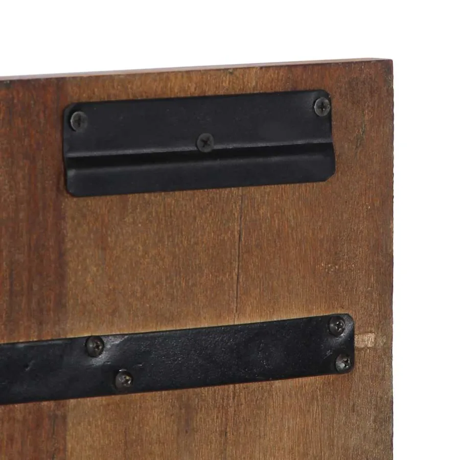 Tête de lit multicolore 120 cm bois massif récupération - 8