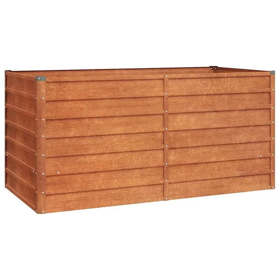 Garden raised bed rusted 160x80x77 cm corten steel - 2