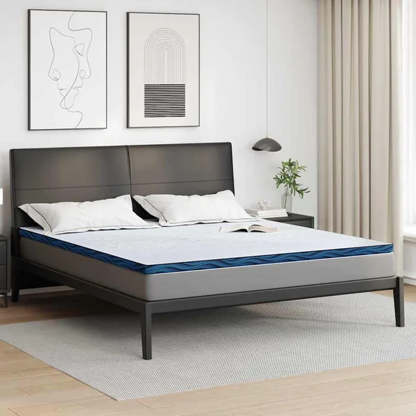 Surmatelas Blanc 200 x 200 cm Tissu jacquard