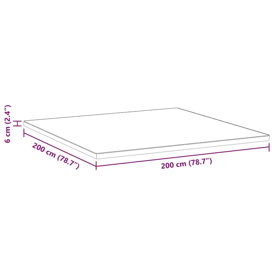 Surmatelas Blanc 200 x 200 cm Tissu jacquard - 12