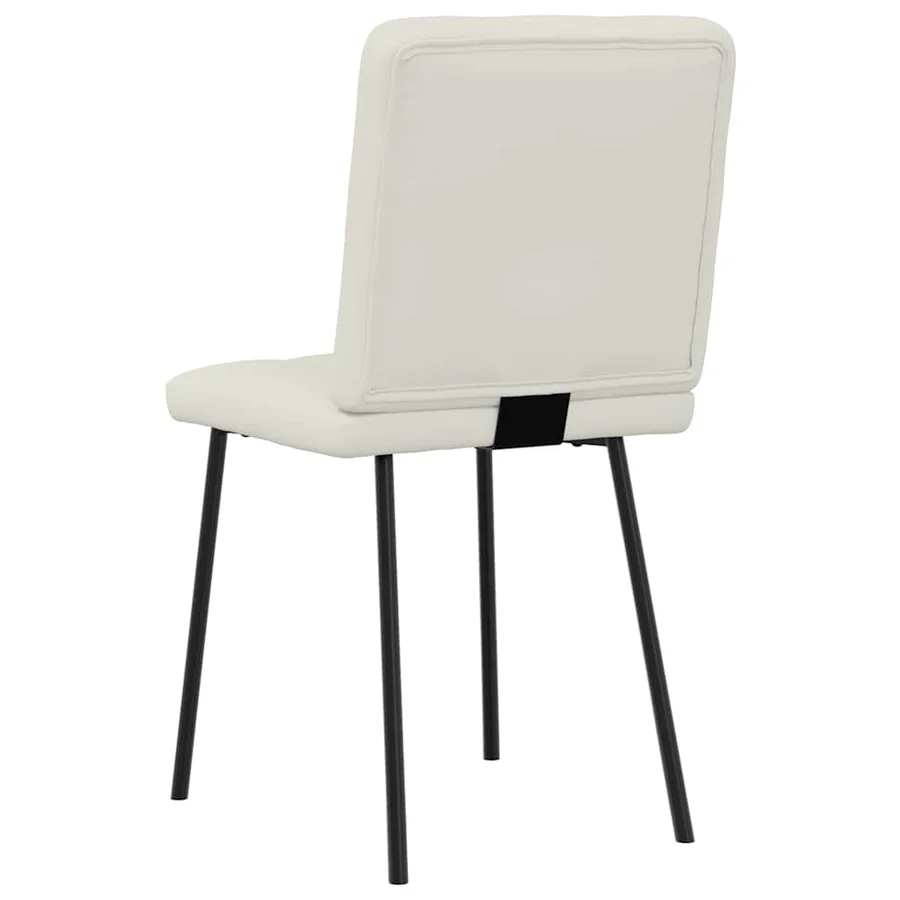 Chaises à manger lot de 2 Crème Velours - 6