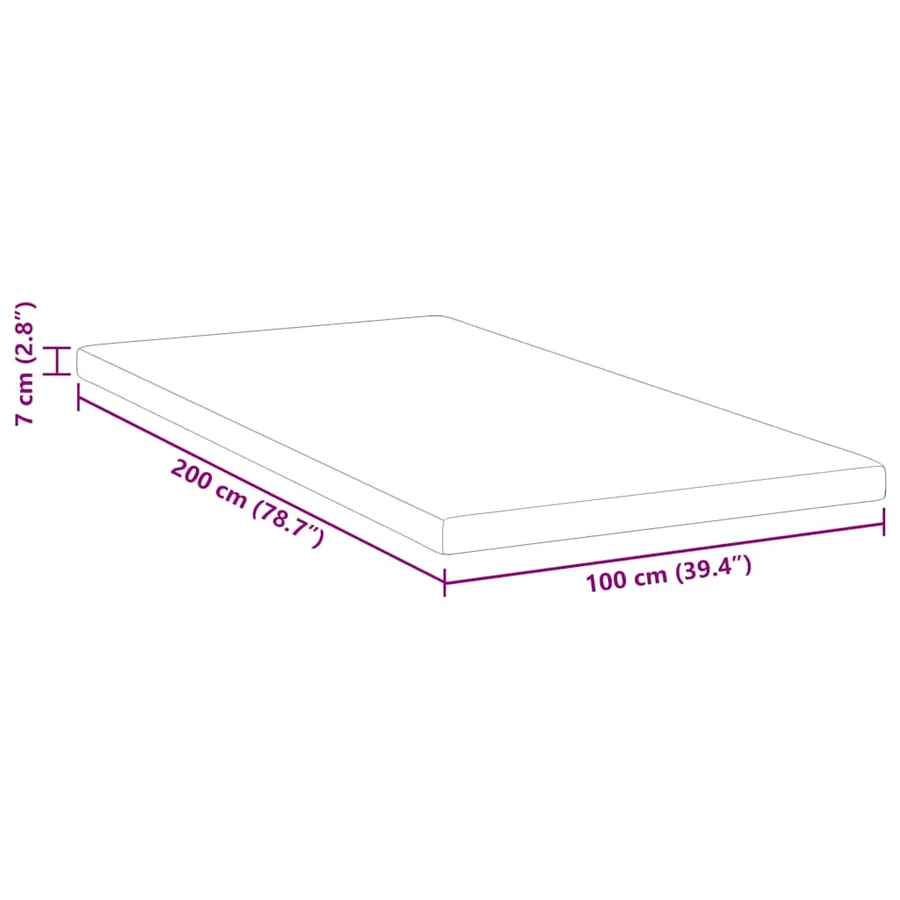 Surmatelas en mousse à mémoire 100 x 200 cm Thick Doux Blanc - 11