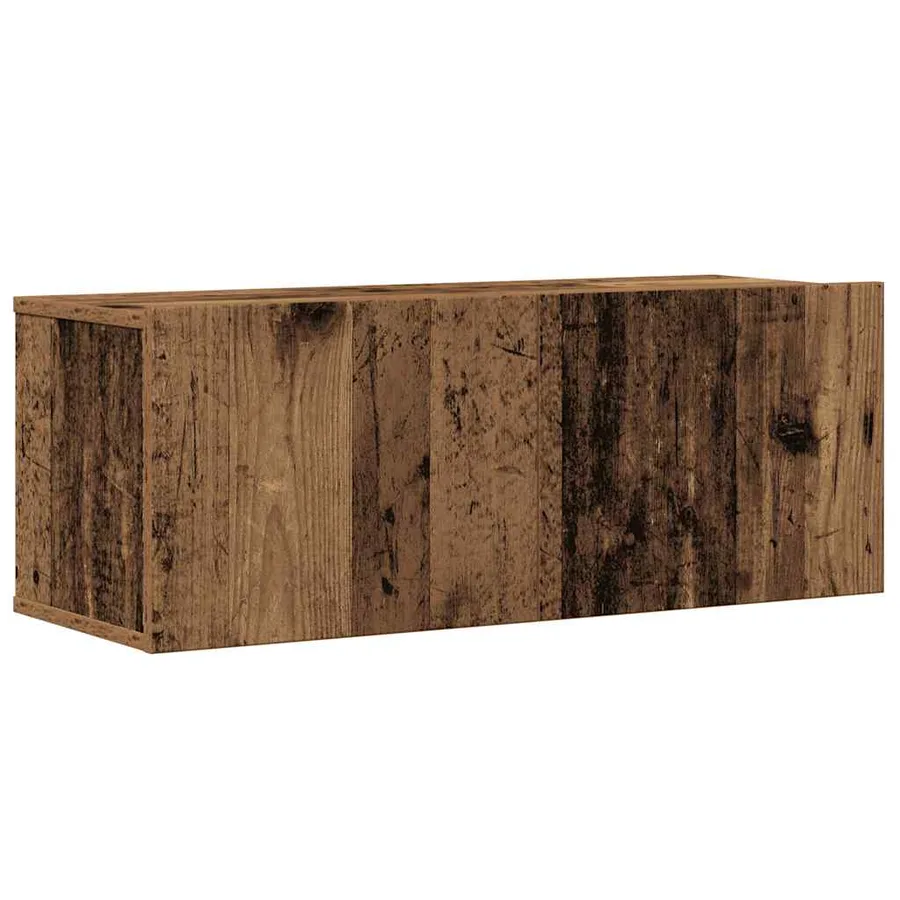 Ensemble de meuble TV mural 4 pcs vieux bois bois d'ingénierie - 4