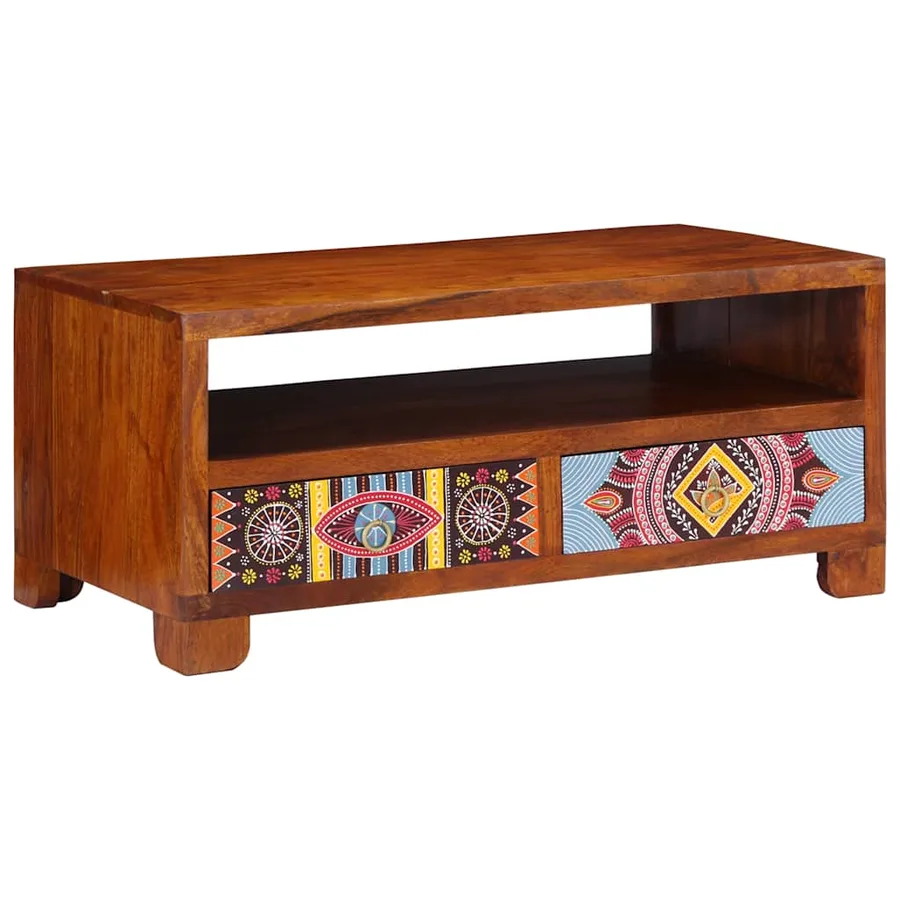 Table basse 90x50x40 cm bois d'acacia massif - 10