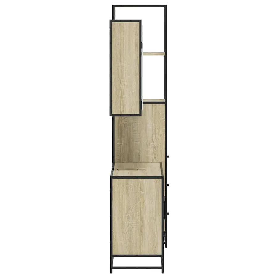 Ensemble de meubles de salle de bain 3 pcs chêne sonoma - 6