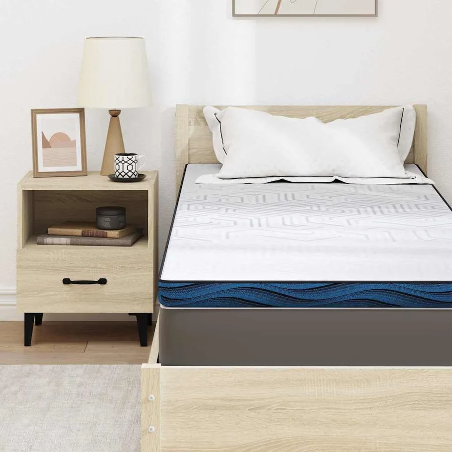 Surmatelas Blanc 80 x 200 cm Tissu jacquard - 7