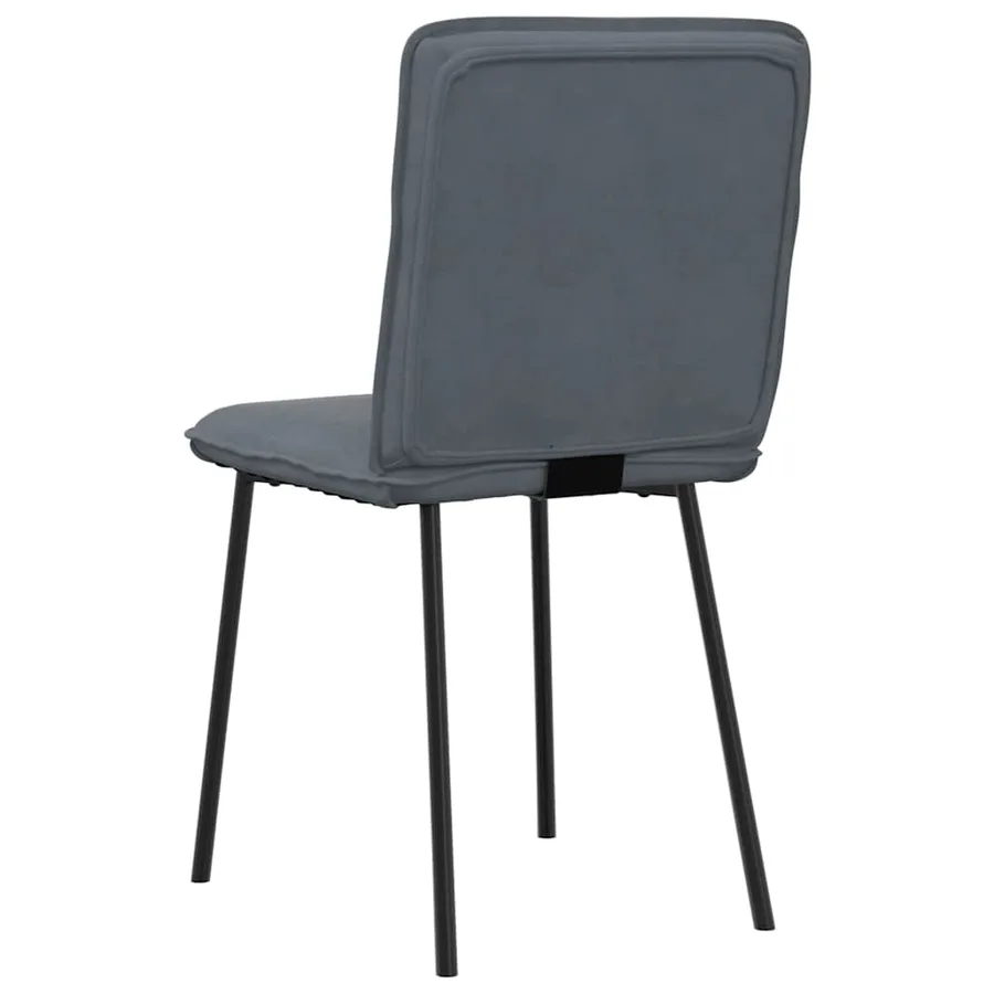 Chaises à manger lot de 2 Gris foncé Velours - 6