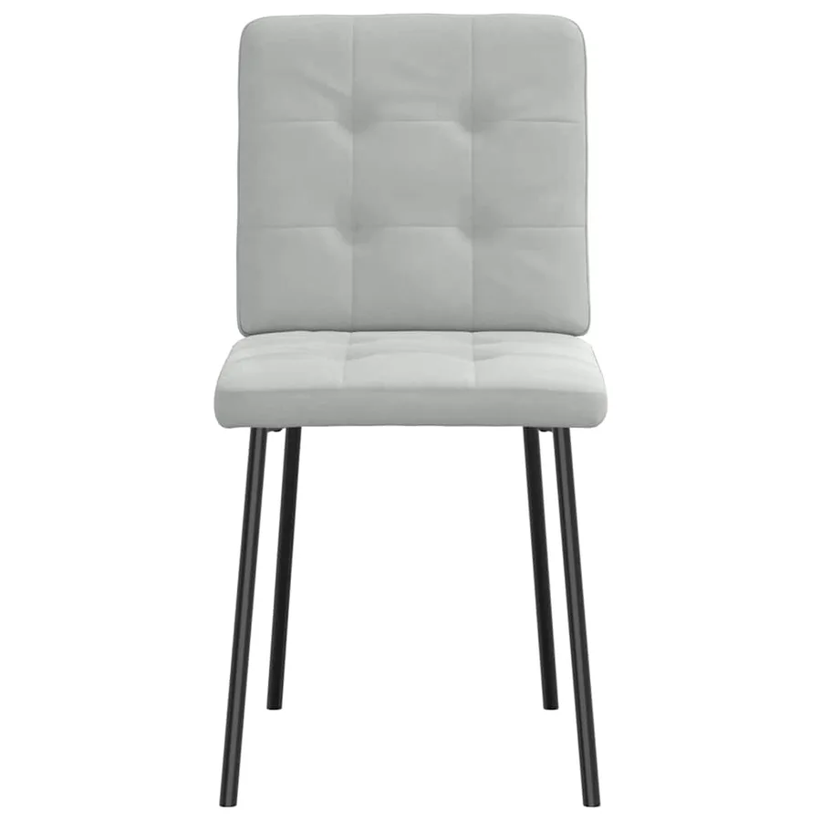 Chaises à manger lot de 6 gris clair velours - 4