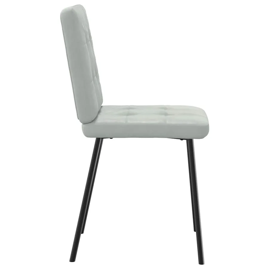 Chaises à manger lot de 6 gris clair velours - 5