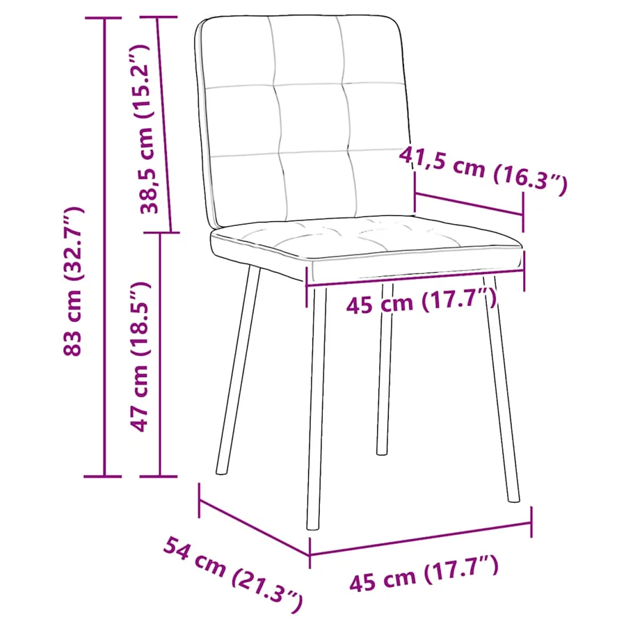 Chaises à manger lot de 6 gris clair velours - 9