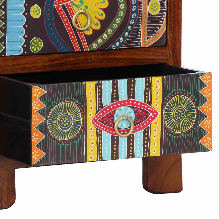 Table de chevet 40x40x60 cm bois d'acacia massif - 6