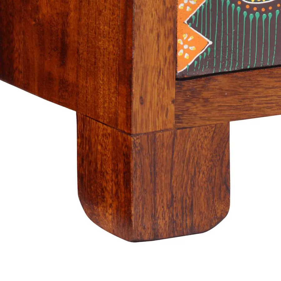 Table de chevet 40x40x60 cm bois d'acacia massif - 7