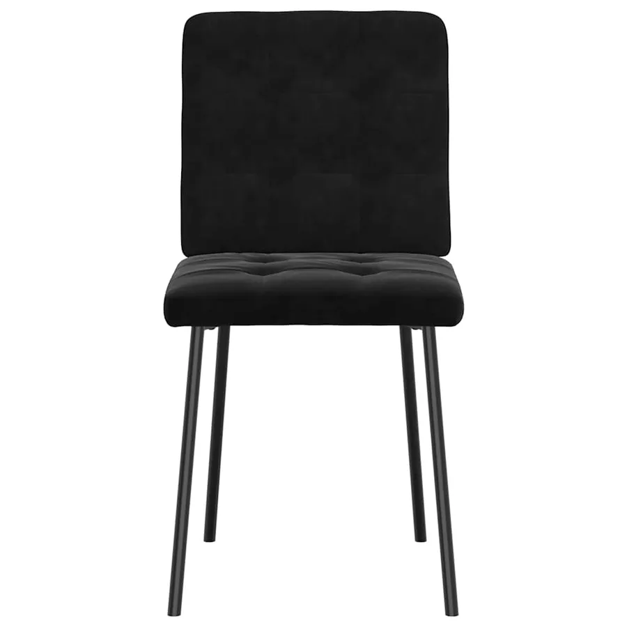 Chaises à manger lot de 6 noir velours - 3