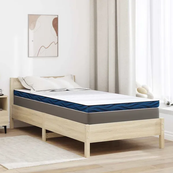 Surmatelas Blanc 100 x 200 cm Tissu jacquard