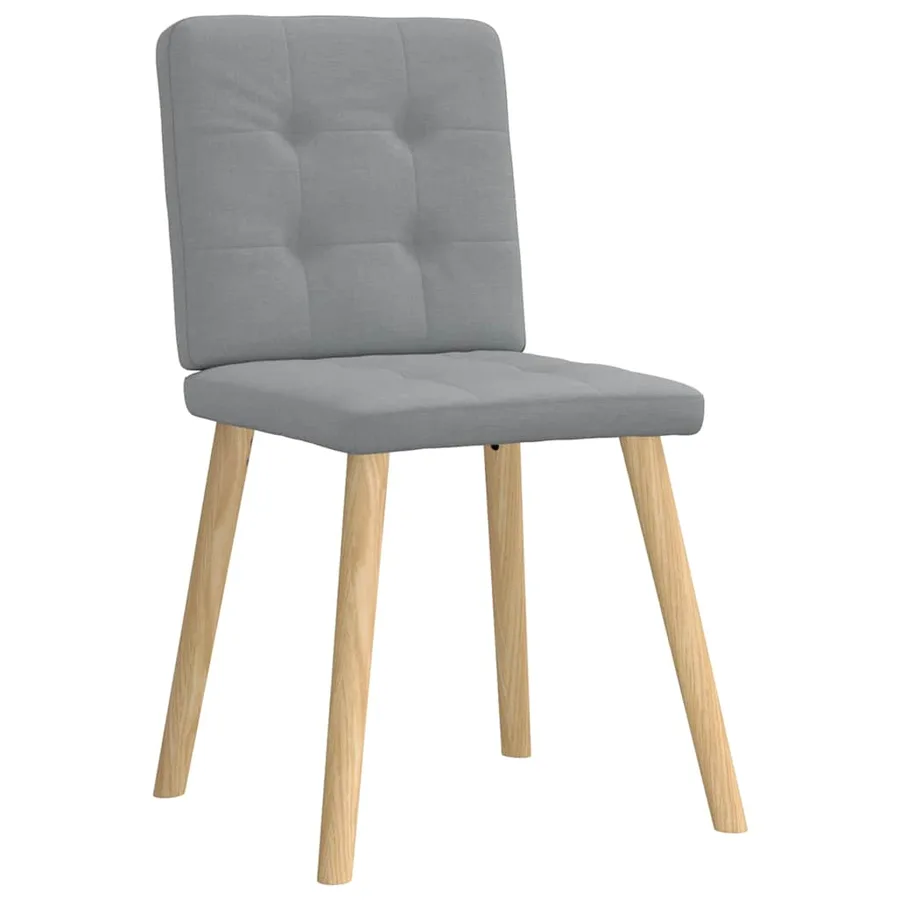 Chaises à manger lot de 6 gris clair tissu - 4