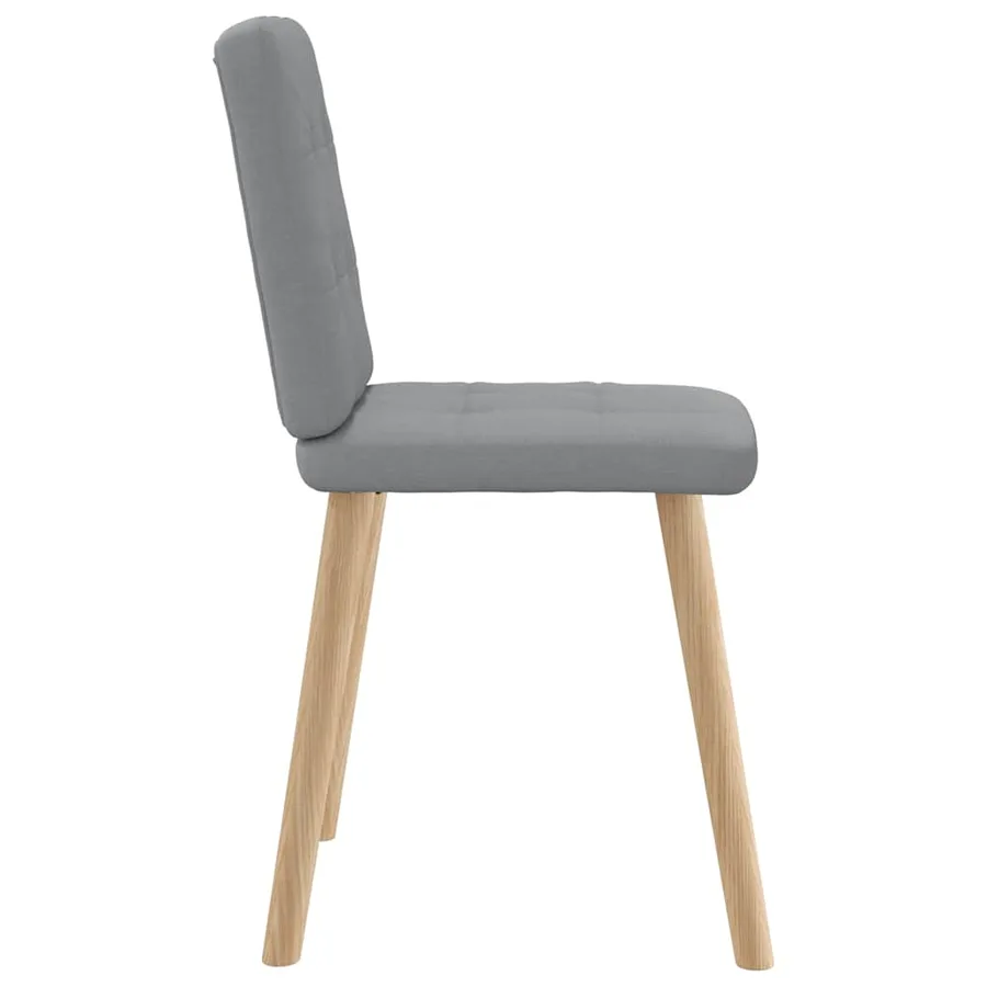 Chaises à manger lot de 6 gris clair tissu - 5
