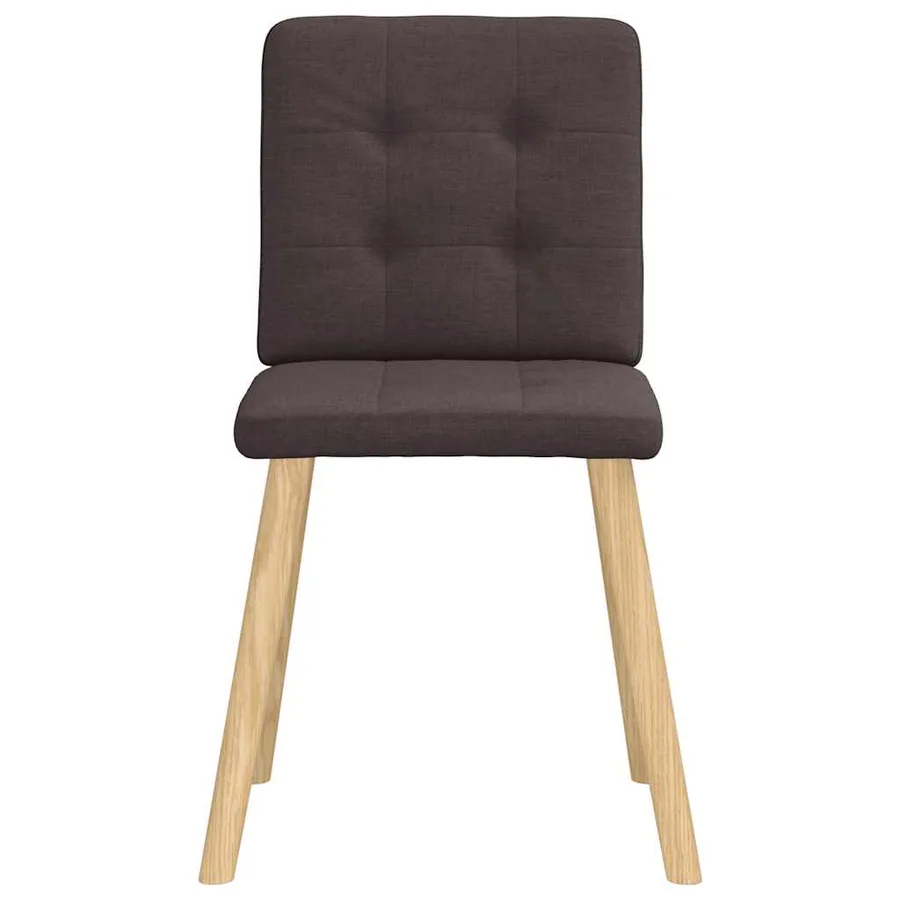Chaises à manger lot de 2 marron foncé tissu - 4