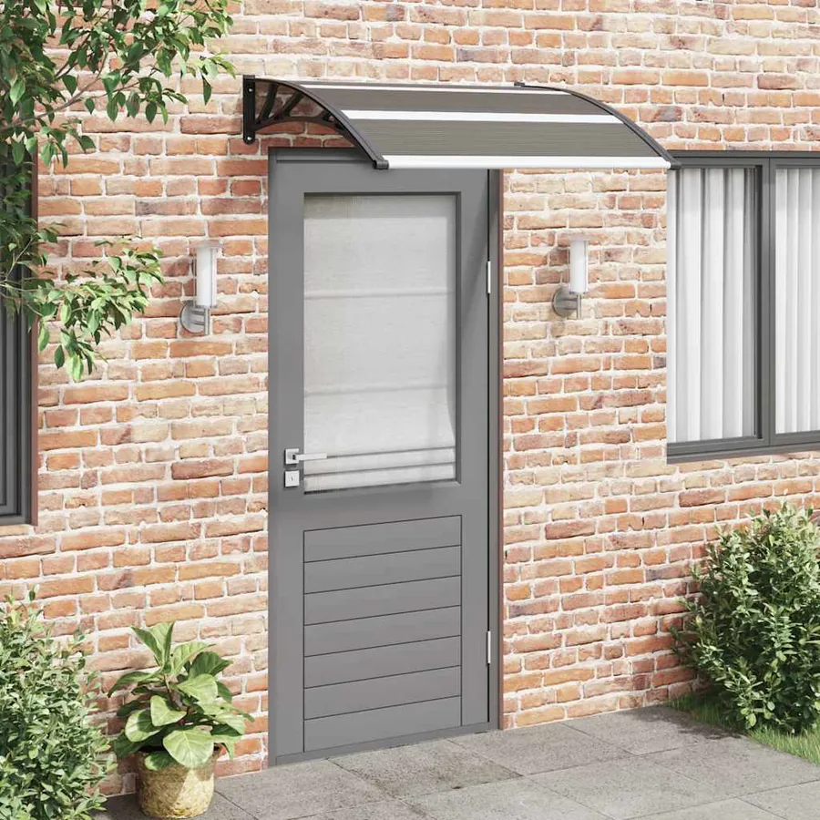 Door canopy Black 120x100 cm PC