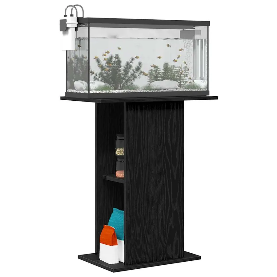 Support pour aquarium chêne noir 60,5x36x72,5 cm - 4