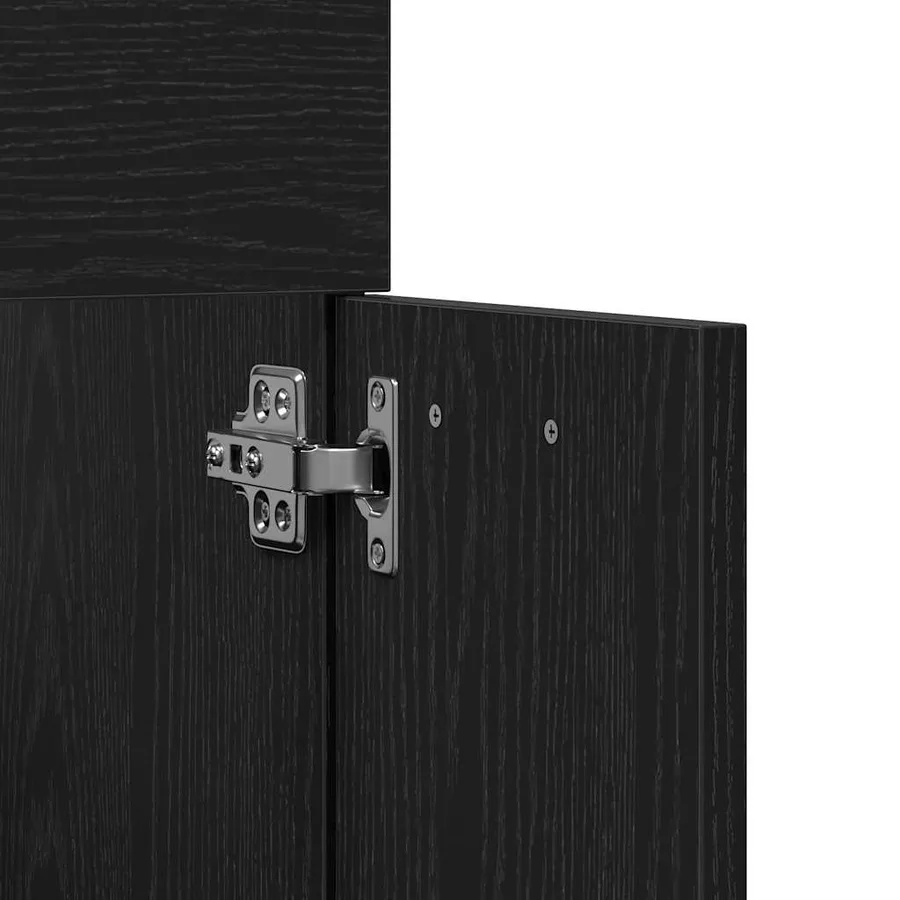 Ensemble de meubles salle de bain 2 pcs chêne noir - 9