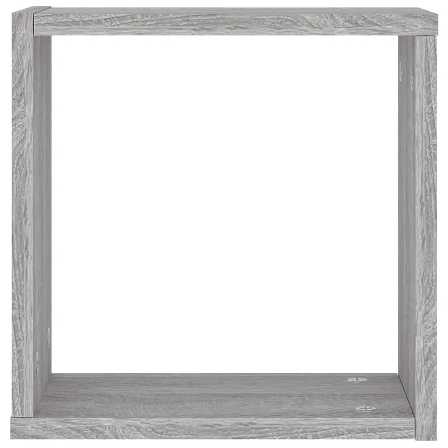 Étagères cube murales 2 pcs sonoma gris 30x15x30 cm - 6