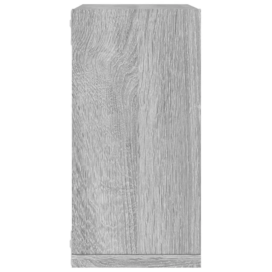 Étagères cube murales 2 pcs sonoma gris 30x15x30 cm - 7