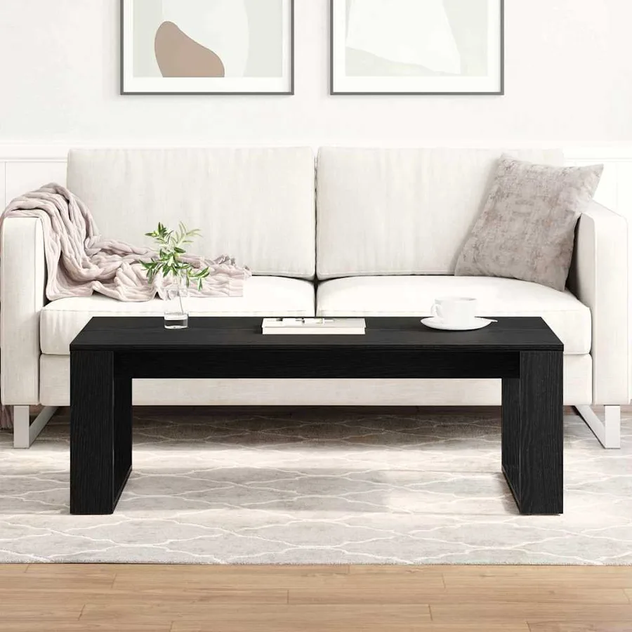 Table basse Chêne noir 102 x 50 x 35 cm Bois d'ingénierie - 4