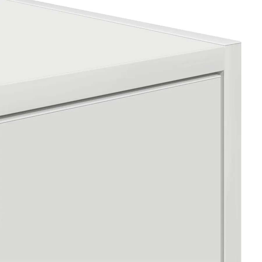 Meuble TV blanc 100x31x25,5 cm bois d'ingénierie - 10