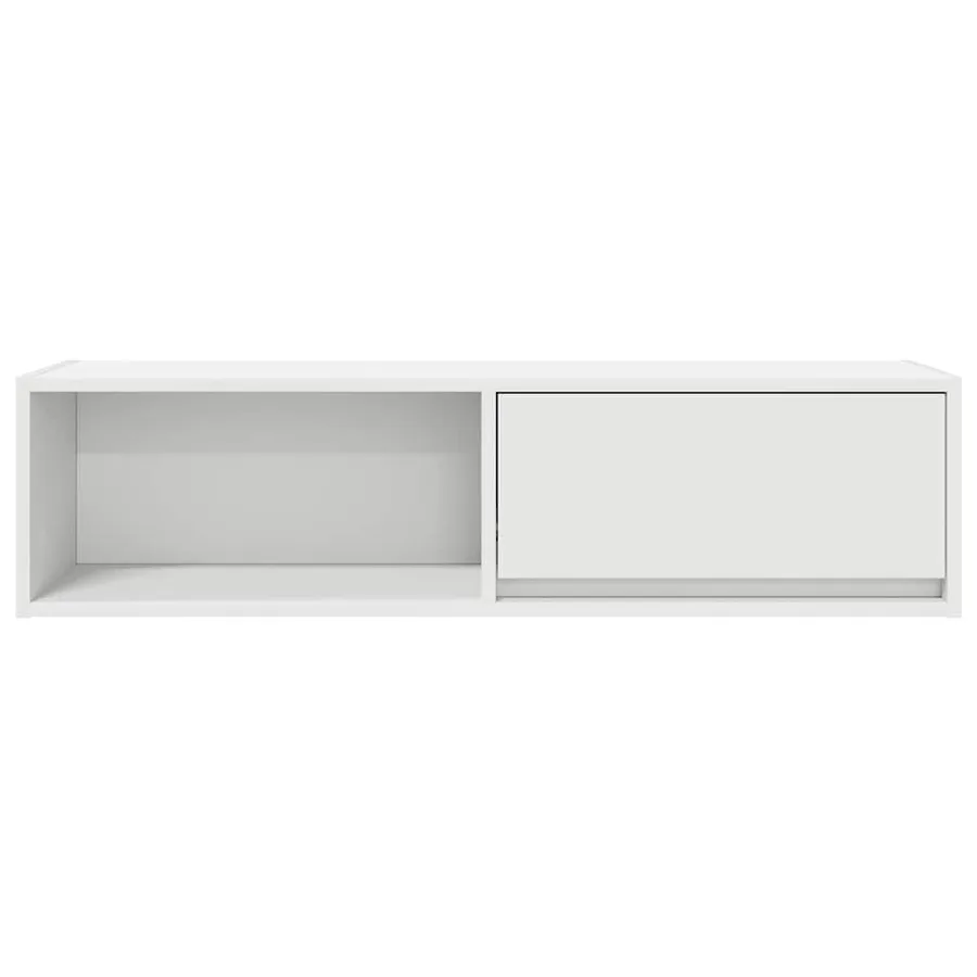 Meuble TV blanc 100x31x25,5 cm bois d'ingénierie - 6