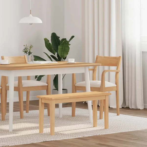 Banc 90 cm bois massif caoutchouc