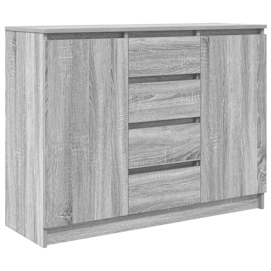 Buffet avec tiroirs sonoma gris 100,5x35x76cm bois d'ingénierie - 2