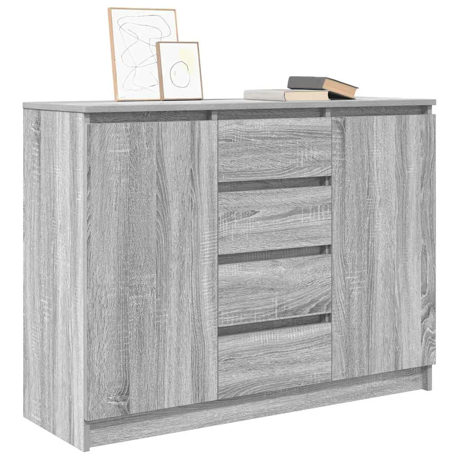 Buffet avec tiroirs sonoma gris 100,5x35x76cm bois d'ingénierie - 4