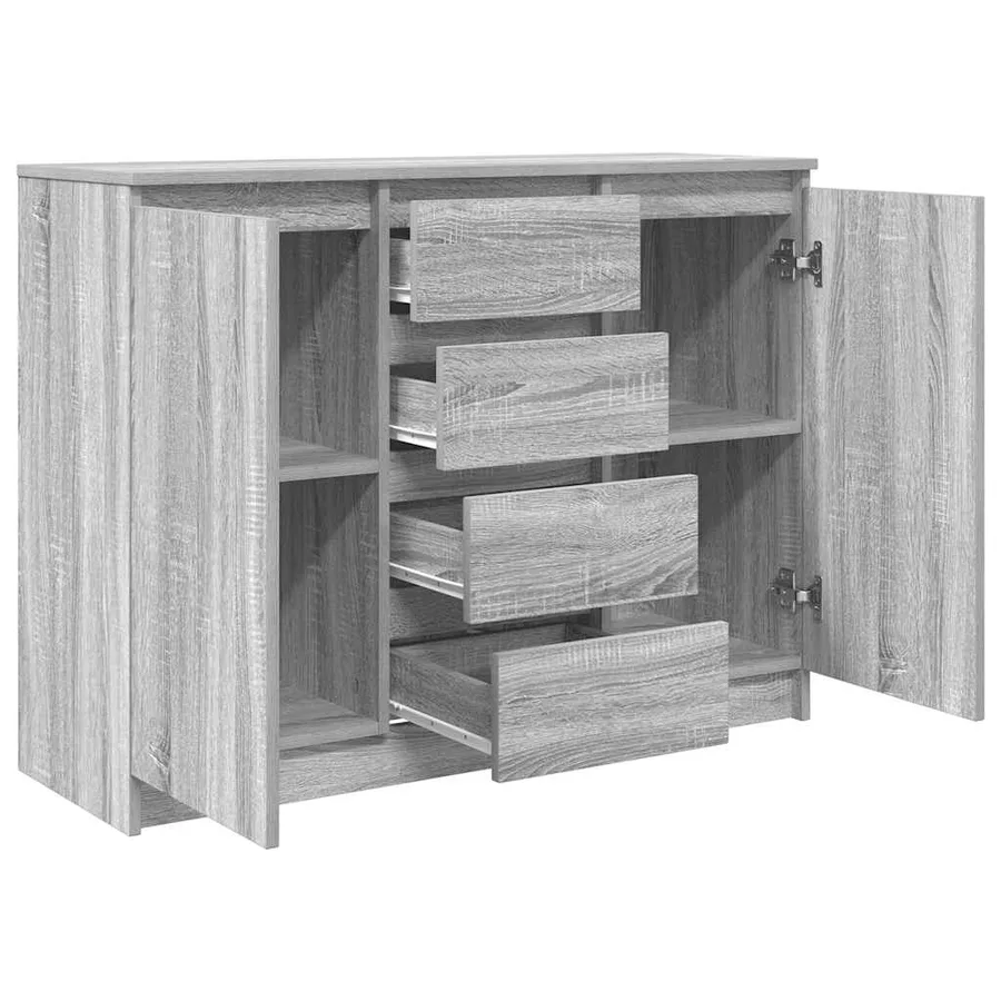 Buffet avec tiroirs sonoma gris 100,5x35x76cm bois d'ingénierie - 5